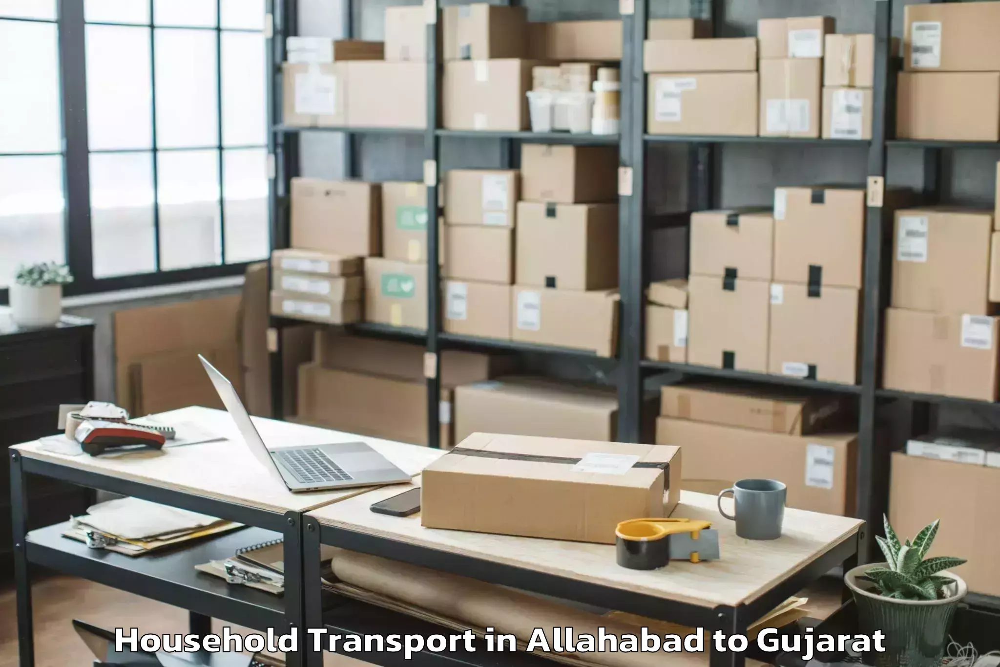 Book Allahabad to Bodeli Household Transport